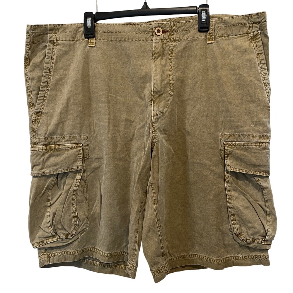 Tommy Bahama Relax Mens Khaki Ripstop Cargo Shorts Size 42 Tan Cotton Y2K Style
